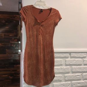 Button up mini dress